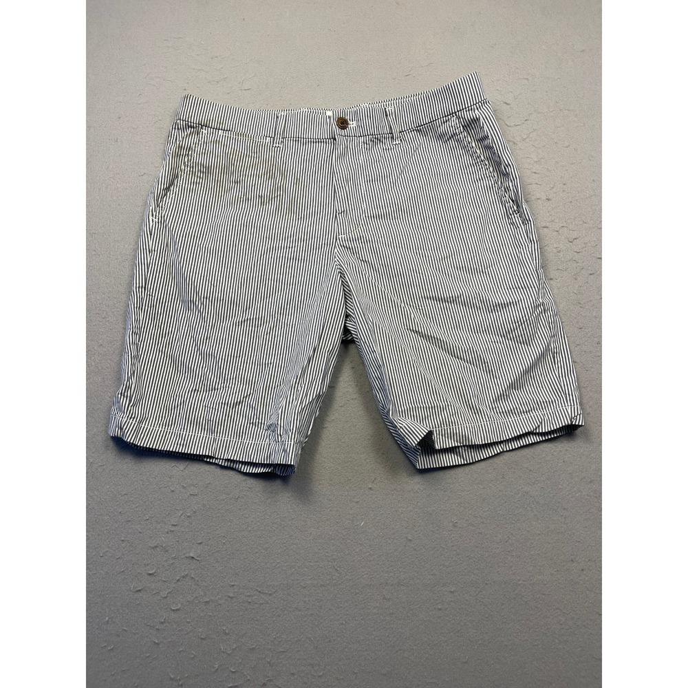 Gap Lived-in Shorts Cotton Blue White Striped W34 Mens